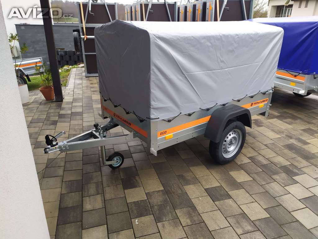 Nový přívěsný vozík 205x111cm s plachtou a konstrukcí