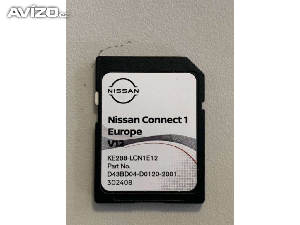 Mapy SD karta Nissan connect 1 - Europa V12 2022/23